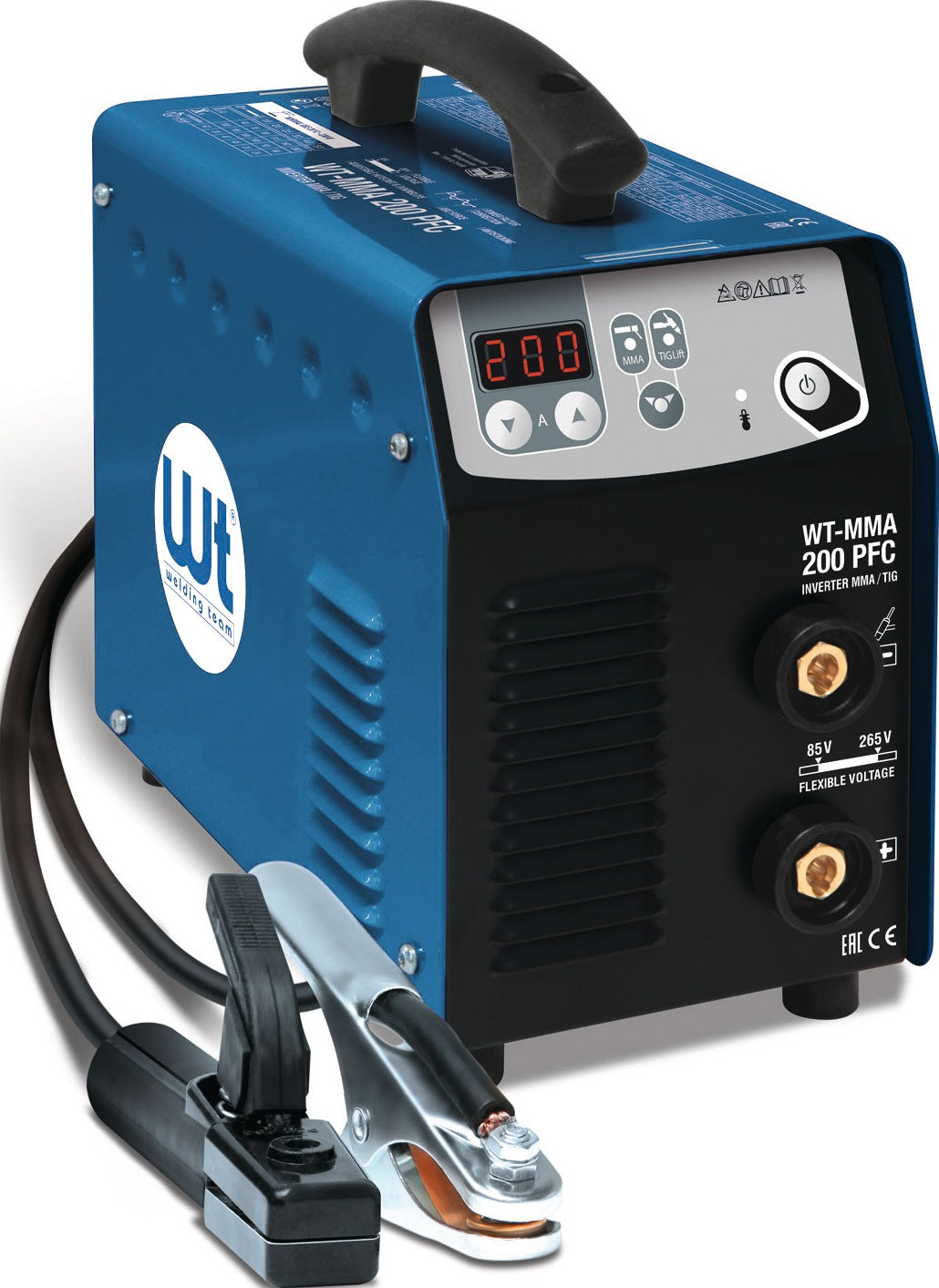 Elektrodenschweißgerät WT-MMA 200 PFC von WELDING TEAM – 10-200 A mit Zubehör