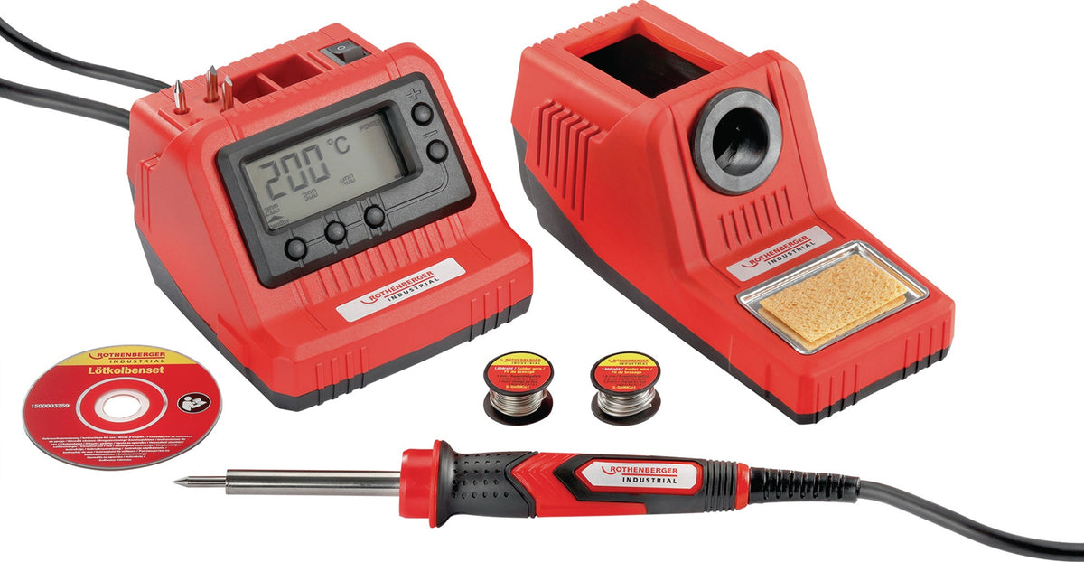 ROTHENBERGER INDUSTRIAL Lötstation digital 200-450°C 60W mit Netzteil