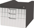 SIEGMUND Schubladenbox für Werkbank, 3 Schubladen, abschließbar, 80/80/160 mm