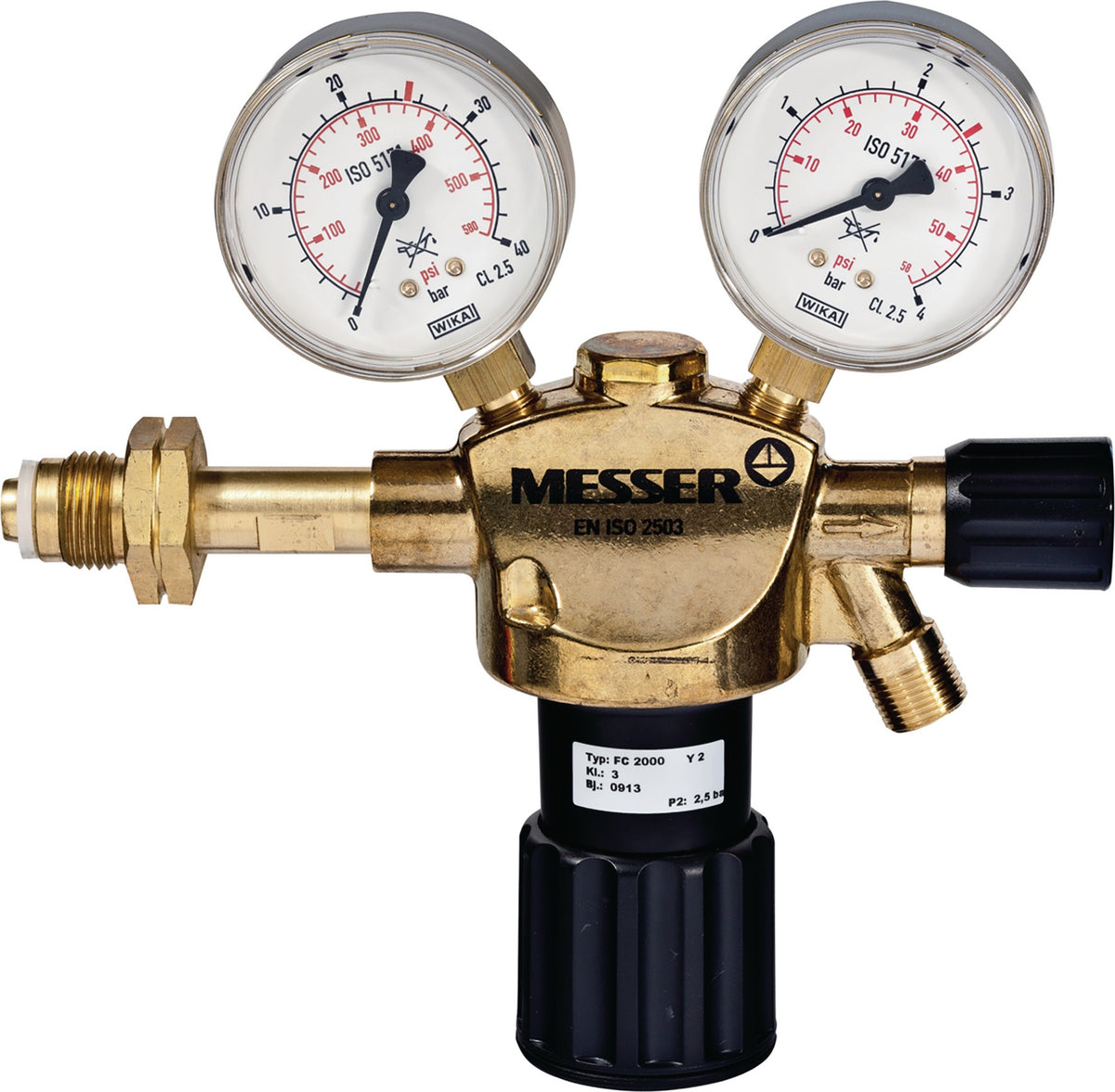 Flaschendruckminderer CONSTANT 2000 Argon/CO₂ 200 bar 1-stufig 16 l/min von MESSER-CUTTING