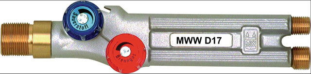 MWW Griffstück Druckguss-Messing W 21,4x20 Gg 17mm – für Acetylen, Propan & Erdgas