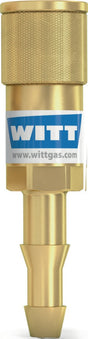 WITT Schlauchkupplung SK 100-1, SK 100-2 für Brenngas 9 mm – mit Gassperre & Rücktrittventil