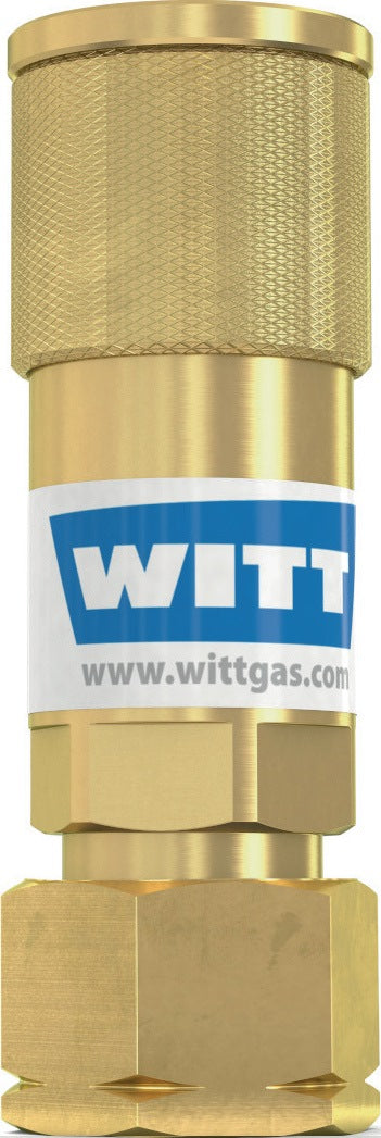 WITT Schlauchkupplung SK 100-1, SK 100-2 für Brenngas 9 mm – mit Gassperre & Rücktrittventil