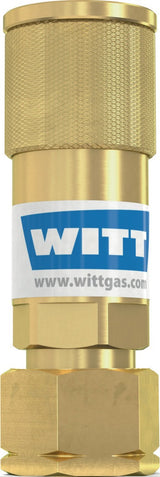 WITT Schlauchkupplung SK 100-1, SK 100-2 für Brenngas 9 mm – mit Gassperre & Rücktrittventil