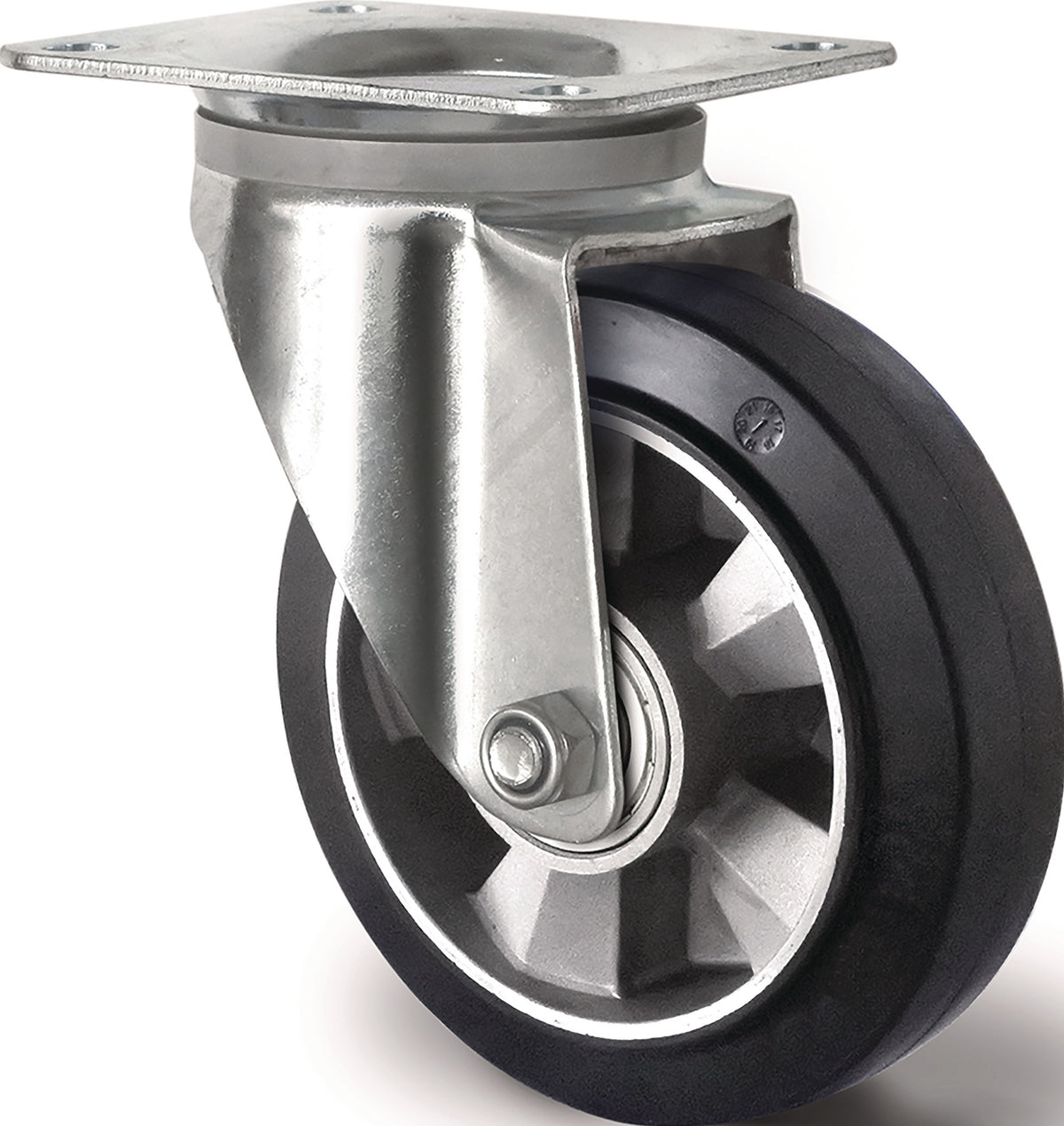 Schwerlastlenkrolle Lenkrolle Elastikgummi 135mm