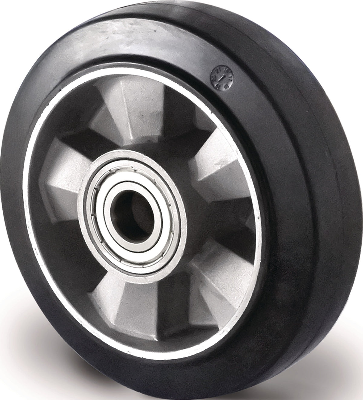 TECWERK Ersatzrad Gummi 125 mm, Achs-Ø 20 mm, Nabenlänge 60 mm, Tragfähigkeit 300 kg