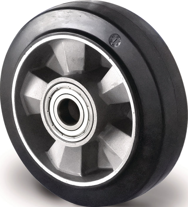 TECWERK Ersatzrad Gummi 125 mm, Achs-Ø 20 mm, Nabenlänge 60 mm, Tragfähigkeit 300 kg