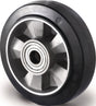 TECWERK Ersatzrad Gummi 125 mm, Achs-Ø 20 mm, Nabenlänge 60 mm, Tragfähigkeit 300 kg