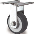 TECWERK Bockrolle 50 mm Vollgummi Gleitlager 50 kg mit Anschraubplatte