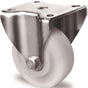 TECWERK Schwerlast-Bockrolle 75 mm, 300 kg, Polyamid weiß, Anschraubplatte 100x88 mm