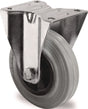 TECWERK Bockrolle 80 mm Vollgummi Rollenlager 70 kg mit Anschraubplatte