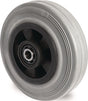 TECWERK Ersatzrad 80 mm Vollgummi grau, 70 kg Tragfähigkeit, Achs-Ø 8 mm