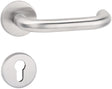 TECWERK Rosettengarnitur NW-401-1 Edelstahl U-Form PZ DIN L/R – fest/drehbar, Profilstift