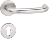 TECWERK Rosettengarnitur NW-401-1 Edelstahl U-Form PZ DIN L/R – fest/drehbar, Profilstift