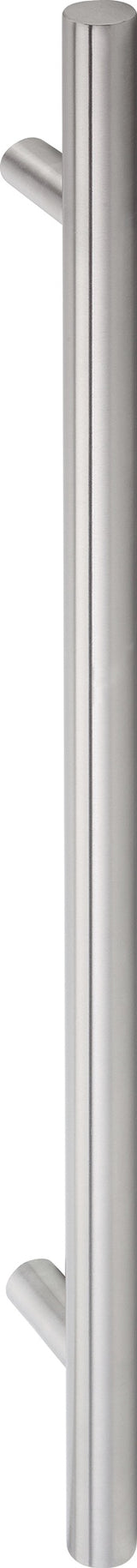 Stoßgriff NW-600-1 von TECWERK – Edelstahl matt, 400 mm, gerade Stützen, Befestigungsset