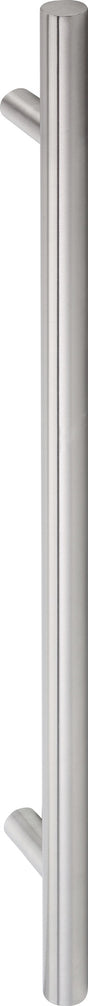 Stoßgriff NW-600-1 von TECWERK – Edelstahl matt, 400 mm, gerade Stützen, Befestigungsset