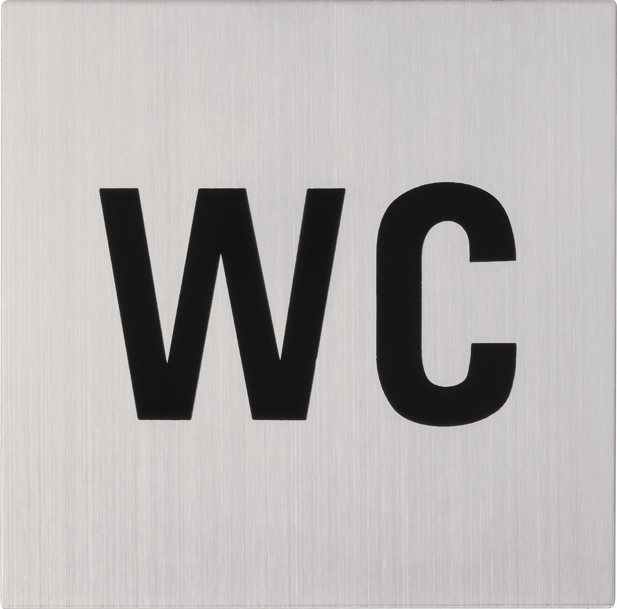 TECWERK Hinweiszeichen NW-4500-1 WC Edelstahl selbstklebend 76 mm