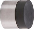Wandtürpuffer TECWERK Edelstahl matt geschliffen 27 mm mit Dübel und Holzschraube