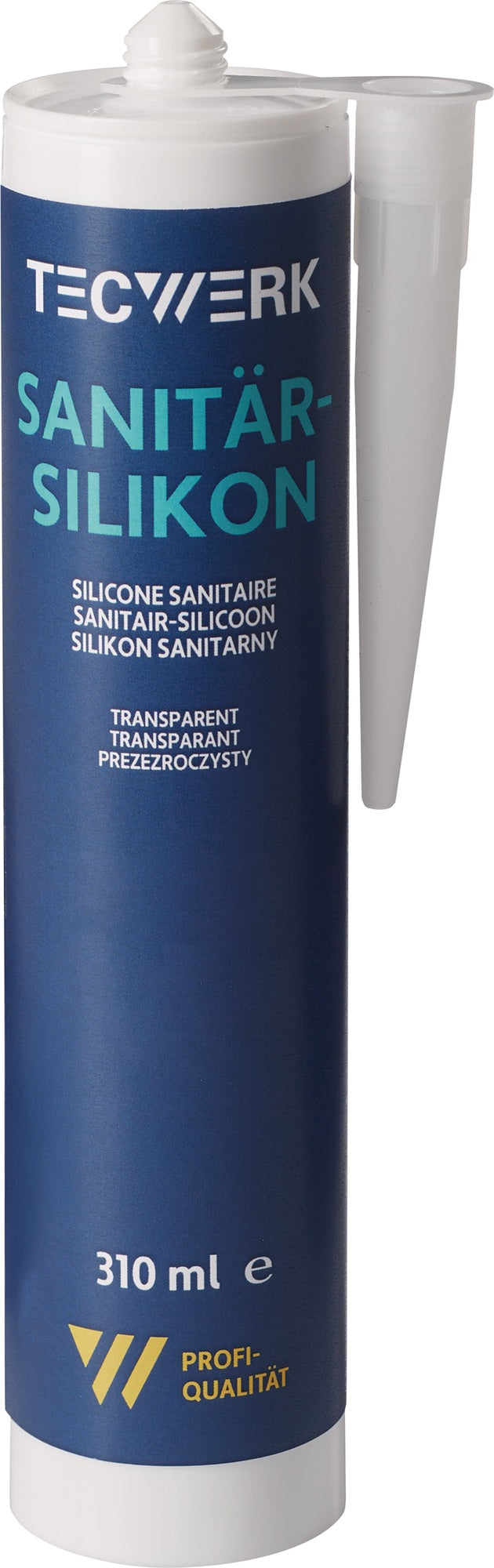 TECWERK Sanitärsilikon transparent 310 ml Kartusche – 15 Stück