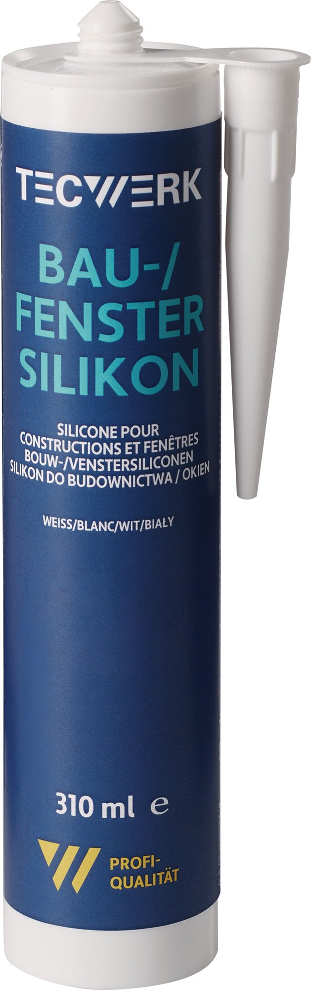 TECWERK Bau- und Fenstersilikon weiß 310 ml Kartusche – 15 Stück