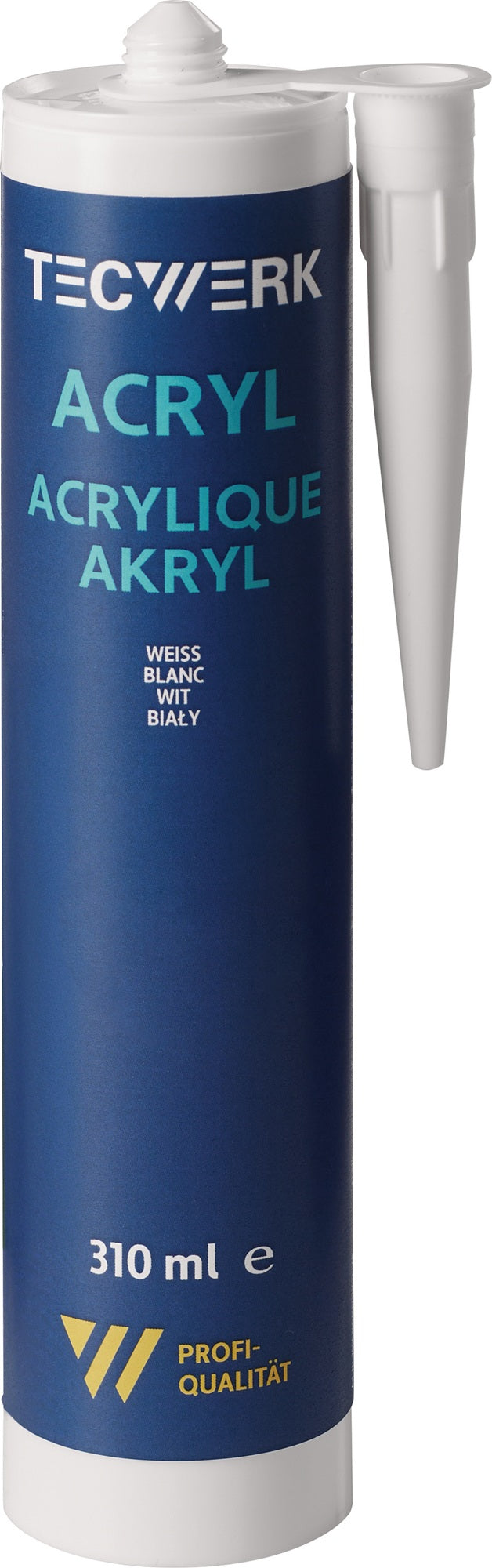 TECWERK Acryl 310ml weiß Kartusche – Plasto-elastischer Dichtstoff für Innenabdichtungen