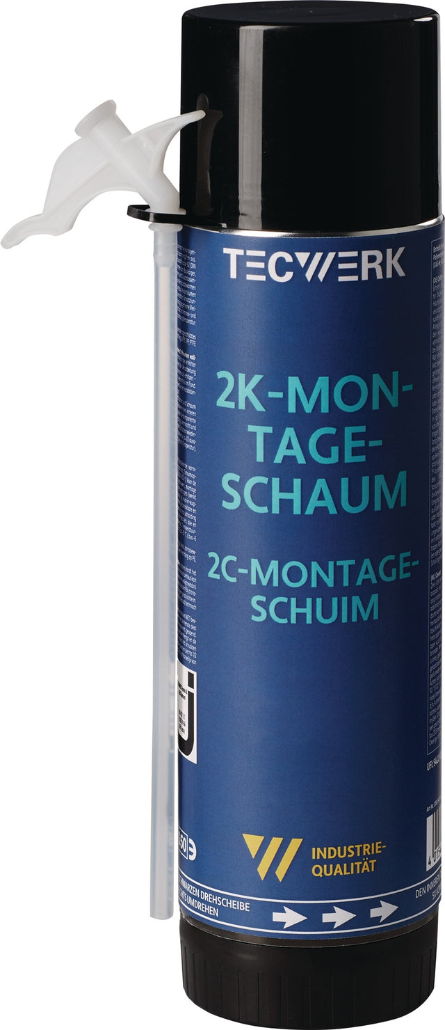 TECWERK 2K-Montageschaum 400 ml B2 hellgrün mit Einweghandschuhen