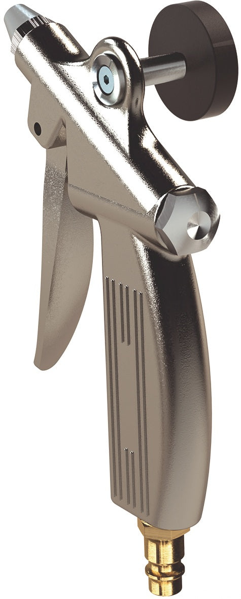 TECWERK Blaspistole Kupplungsstecker DN 7,2 mit Standarddüse und Magnet – Alu-Druckguss vernickelt
