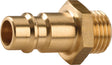 TECWERK Stecknippel Messing blank Stecker DN 7,2 AG G 1/4 Zoll – 10 Stück