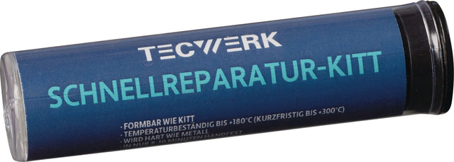 TECWERK Schnellreparaturkitt grau-schwarz 56 g Stick – 2K-Reparaturkitt für Metall, Holz und Kunststoff