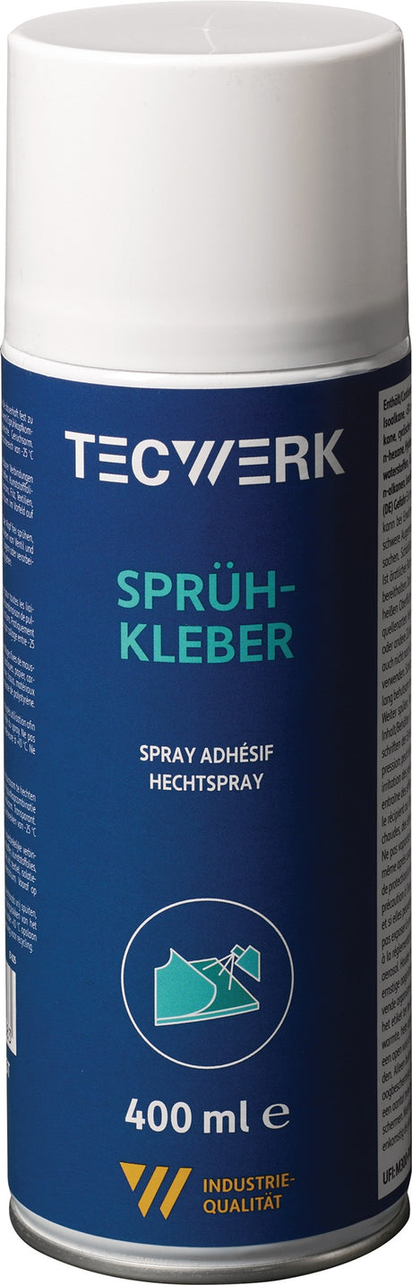 Sprühkleber permanent transparent 400 ml Spraydose TECWERK – 12 Stück