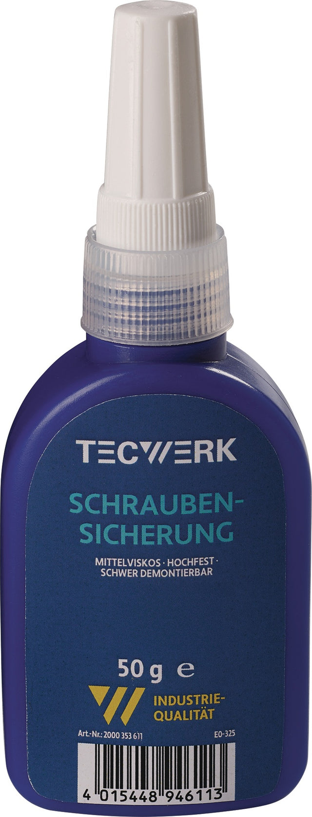 TECWERK Schraubensicherung 50 g hochfest mittelviskos grün Flasche – 10 Stück