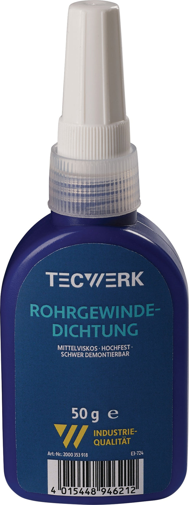 TECWERK Rohrgewindedichtung hochfest mittelviskos braun 50 g Flasche – 10 Stück