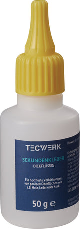 TECWERK Sekundenkleber dickflüssig 20g farblos – 10er Pack für poröse Flächen und Spaltfüllung