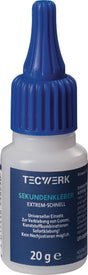 TECWERK Sekundenkleber extrem schnell 20g farblos Flasche – 10 Stück