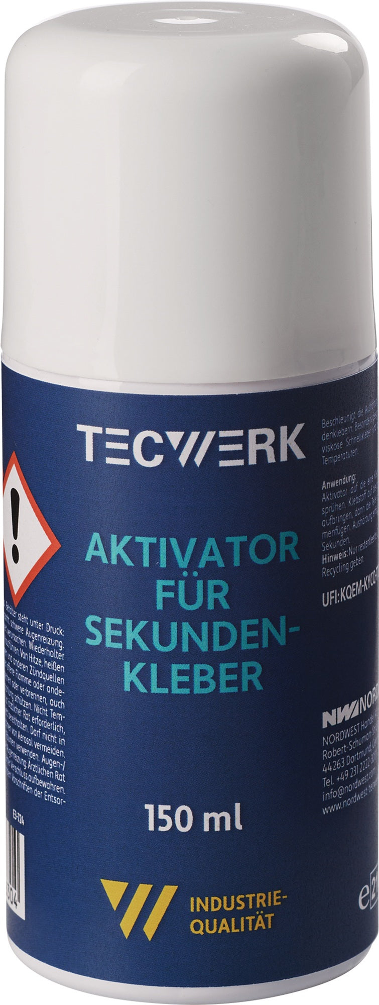 TECWERK Aktivator für Sekundenkleber 150 ml Spraydose – Schnelle Aushärtung