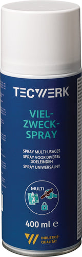TECWERK Vielzweckspray 400 ml – Multifunktions-Feinschmiermittel mit Langzeit-Korrosionsschutz