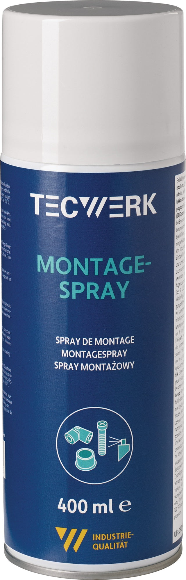 TECWERK Montagespray 400 ml gelblich – Universeller Schmierfett-Spray für Industrie & Montage