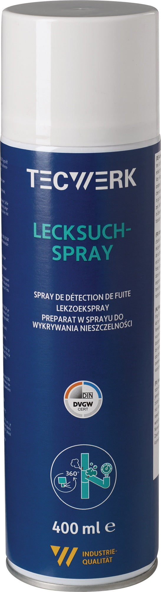 TECWERK Lecksuchspray farblos DVGW 400 ml Spraydose – 12 Stück