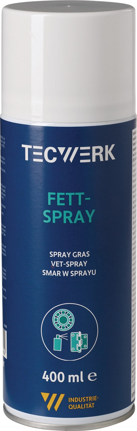 TECWERK Fettspray gelblich 400 ml – PTFE-Spezialfett, silikonfrei, -30 bis +130 °C