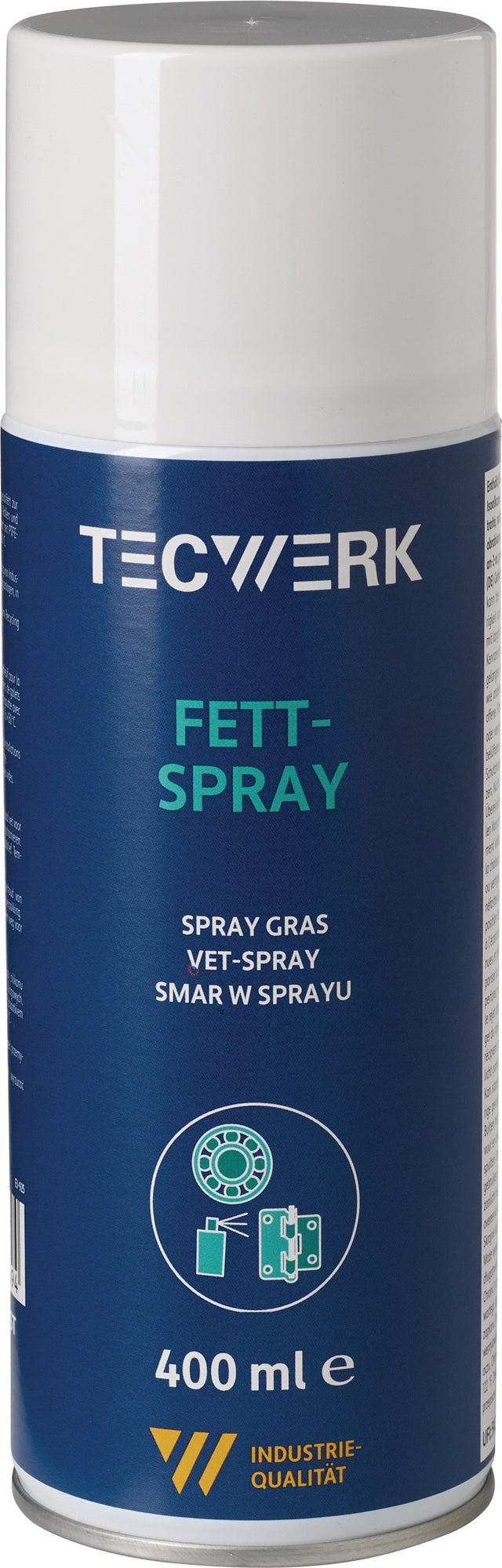TECWERK Fettspray gelblich 400 ml – PTFE-Spezialfett, silikonfrei, -30 bis +130 °C
