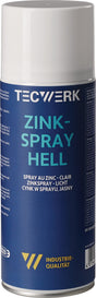 TECWERK Zinkspray hell 400 ml weißaluminium – Korrosionsschutz & Kaltverzinken, 12er-Pack
