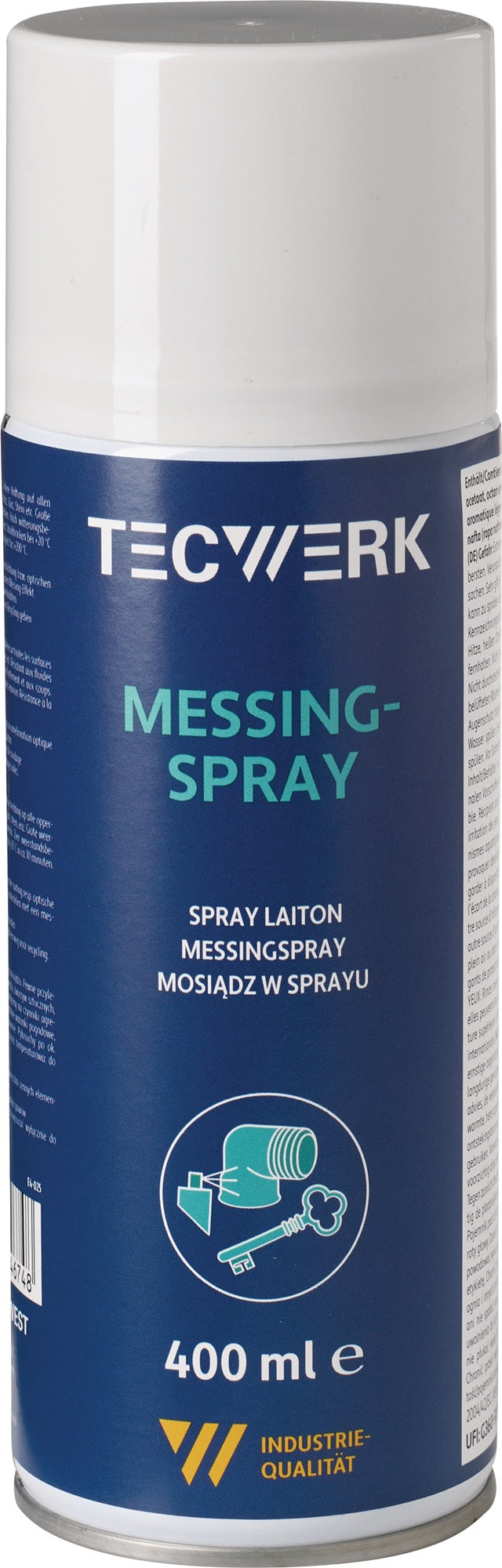 TECWERK Messingspray 400 ml – Hitzebeständige Messinglegierung für Metall, Kunststoff, Holz und Glas