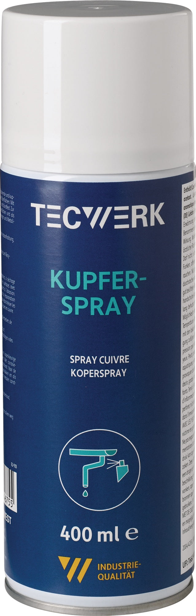 TECWERK Kupferspray 400 ml Spraydose – Witterungsbeständige Kupferbeschichtung mit Korrosionsschutz