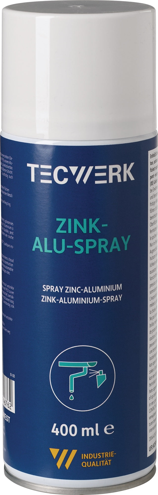 TECWERK Zinkaluspray alufarben 400 ml Spraydose – 12 Stück