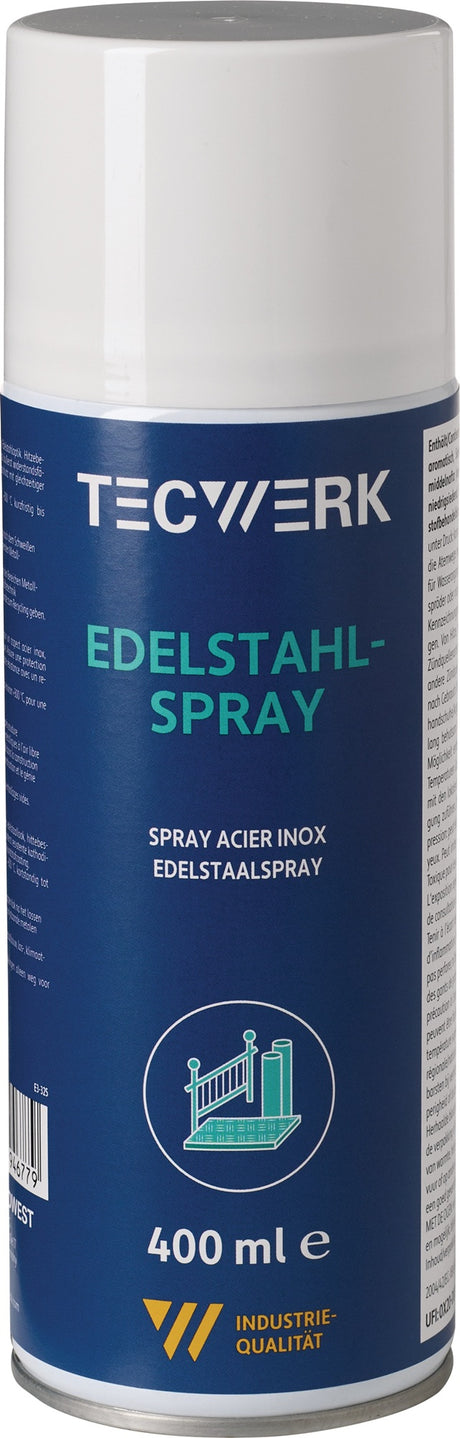 Edelstahlspray 400 ml TECWERK – Hitzebeständiger Korrosionsschutz