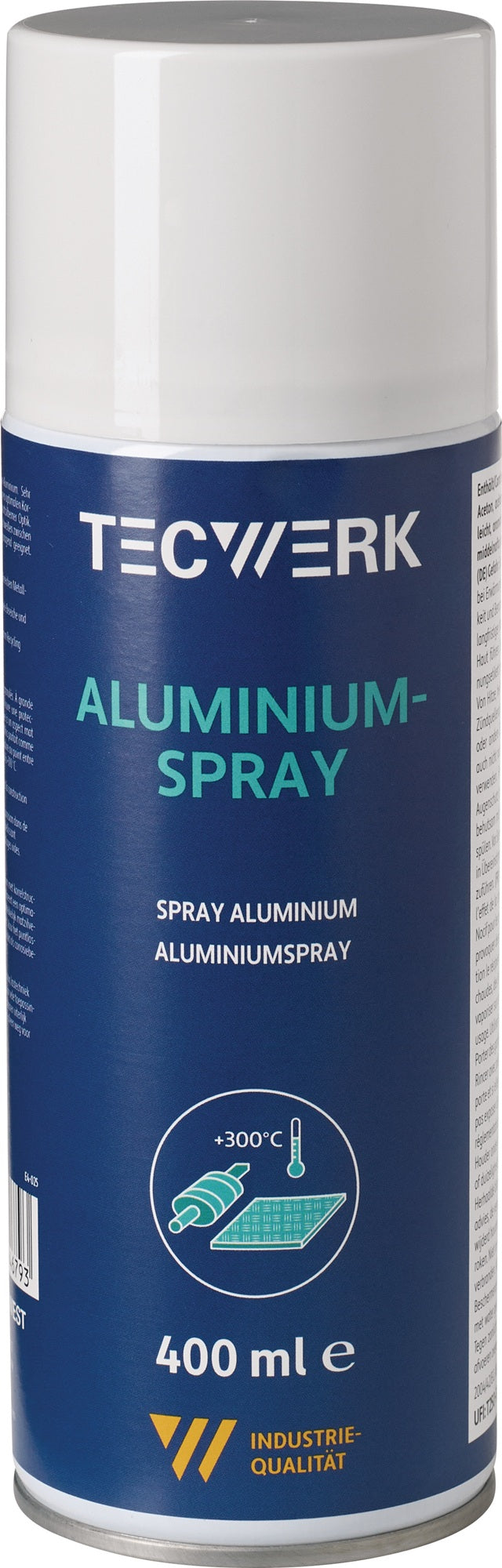 TECWERK Aluminiumspray bis +300 °C mattsilber 400 ml – 12 Stück