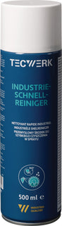 TECWERK Industrieschnellreiniger 500 ml Spraydose – Acetonhaltig, entfernt hartnäckigste Verschmutzungen