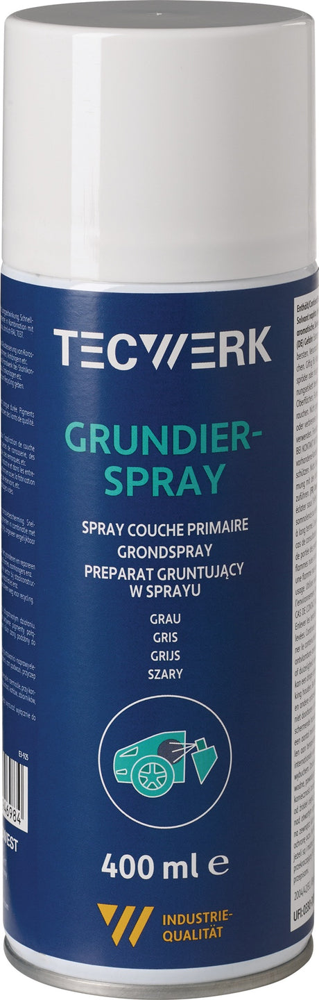 TECWERK Grundierspray dunkelgrau 400 ml Spraydose – Korrosionsschutz für Metall