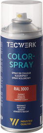 TECWERK Colorspray feuerrot seidenmatt RAL 3000 400ml Spraydose – 6 Stück