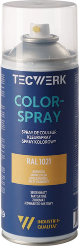 TECWERK Colorspray feuerrot seidenmatt RAL 3000 400ml Spraydose – 6 Stück